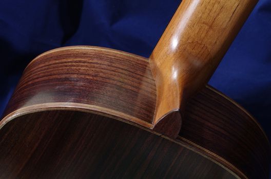 back of handmade classical guitar