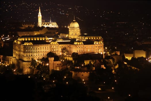 view of Buda castle, Budapest, Hungary from Citadel 