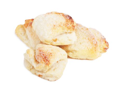 Four pastries isolated over white.