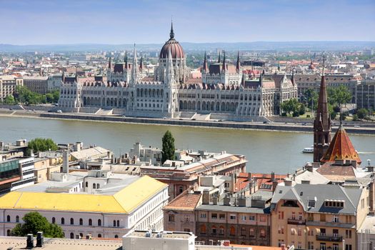 The parliament building in Budapest, Hungary