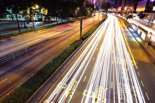 moving cars at night