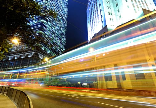 traffic in city at night