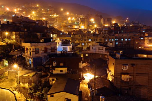 jiu fen village at night, in Taiwan