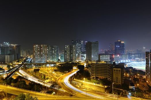 modern city at night