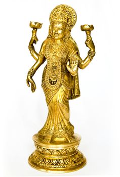 statue of Laxmi hindu god of fortune and wealth