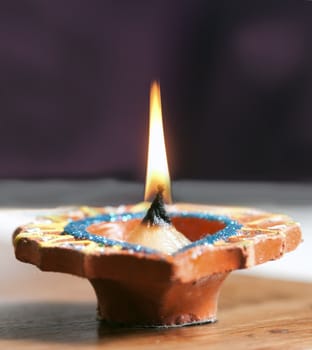 festival lamp lit by hindu community with ghee, clarified butter as fuel