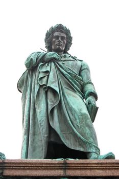 Statue of Johann Christoph Friedrich von Schiller, German poet, philosopher, historian and playwright in Stuttgart
