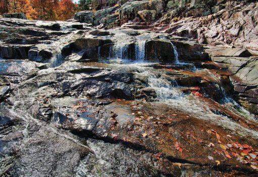 water cascade waterfall at blue spring missouri