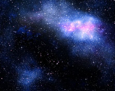 deep outer space background with stars and nebula