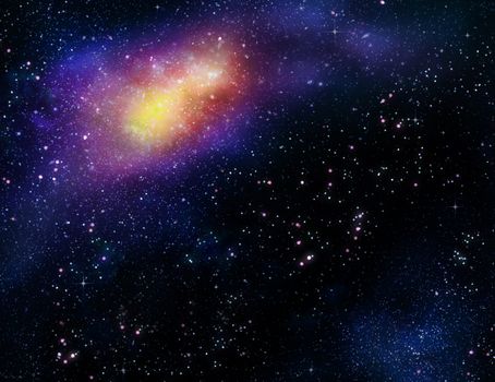 deep outer space background with stars and nebula