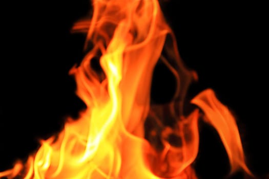 Image with red flame on the black background