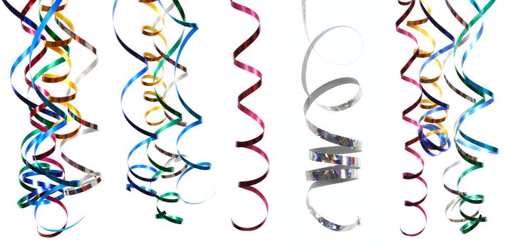 colored ribbon photo on the white background