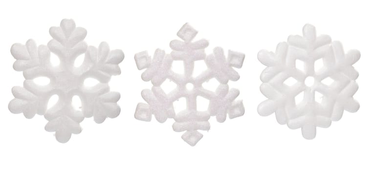 Snow Flake Ornament, photo on the white background