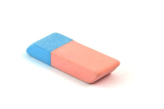 eraser stationary items perspective isolated on white background