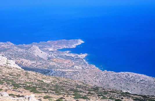 Afiartis plain seen from the slopes of Kato Kefala. Karpathos