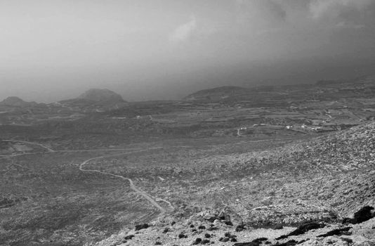Afiartis plain seen from the slopes of Kato Kefala. Karpathos