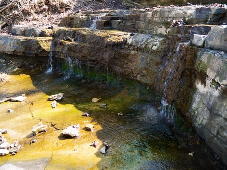 Spring creek and waterfall, coming back to life.