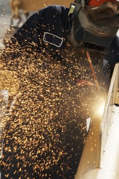 a picture of an arc welder at work