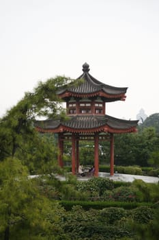 Wild Goose Pagoda in downtown Xi'an, China - Exteriors