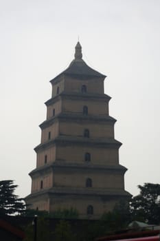 Wild Goose Pagoda in downtown Xi'an, China