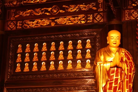 Temple at the Wild Goose Pagoda in downtown Xian, China