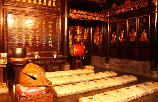 Temple at the Wild Goose Pagoda in downtown Xian, China