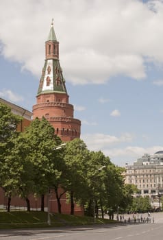 Arsenalnaya tower at Kremlin in Moscow, Russia