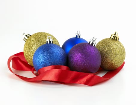 colorful Christmas balls