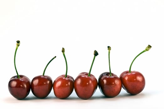a line of cherries