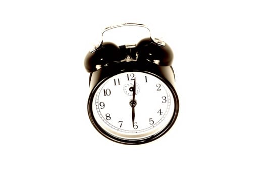 alarm clock on white background