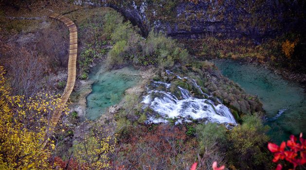 Plitvice lakes paradise waterfall and nature, Croatia