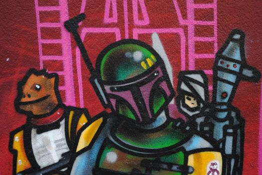 Star Wars Boba Fett graffiti.