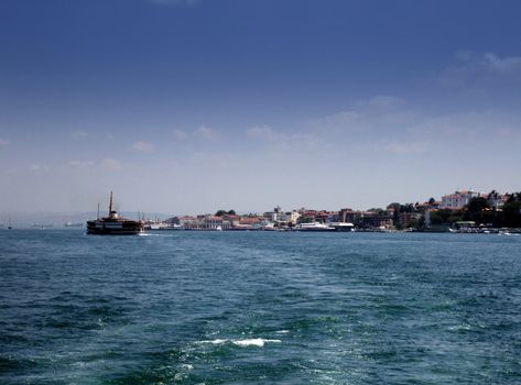 View of the European side of Istanbul from the Bosphorus