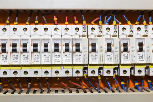 Control panel with circuit-breakers (fuse)