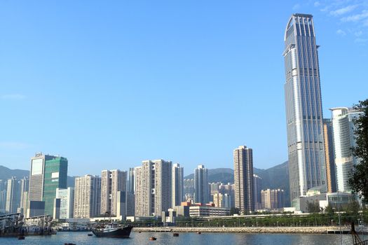 view over the modern city