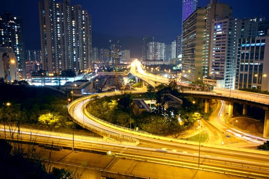 urban area dusk, busy traffic 