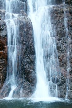 Close-up of waterfall 