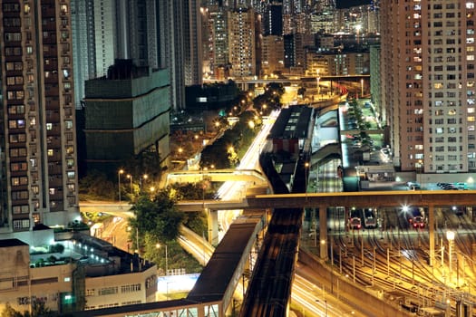 Hong Kong downtown at night 
