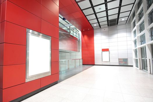 Large Billboard for advertisement use in a modern building 