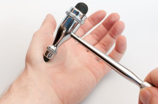 Examing of Reflex With Stainless Neurological Medical Hammer