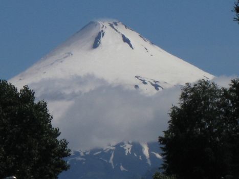 The volcano Villa Rica in Pucòn, Chile