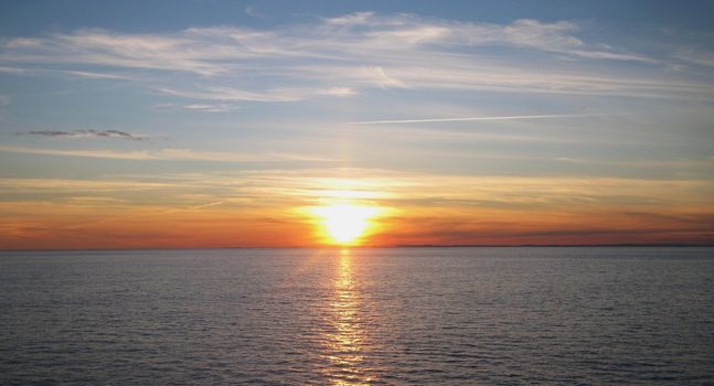 sunset in Oslofjord, Norway
