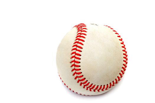 Baseball ball, photo on the white background