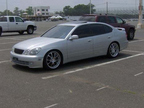 this is a lexus gs with rims and tints.