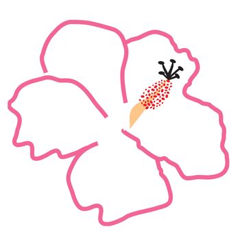 this is a rasterized vector logo of a pink hawaiian hibiscus flower; arrange it any way you'd like to in your designs :)