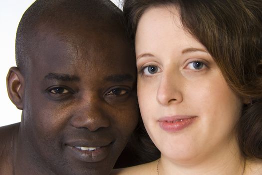 Duo portrait of a mixed race couple