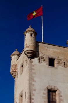 Outer walls that separate the old quarter and the modern zone of the city of C�diz