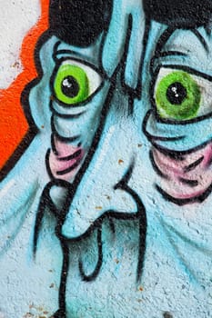 Sample of a kind of urban culture that comes true on the basis of painting the walls with spray and that commonly  is called Graffiti