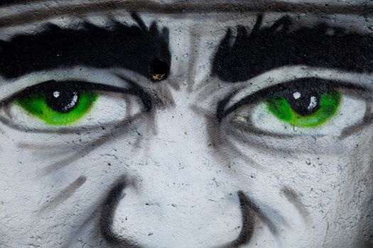 Sample of a kind of urban culture that comes true on the basis of painting the walls with spray and that commonly  is called Graffiti