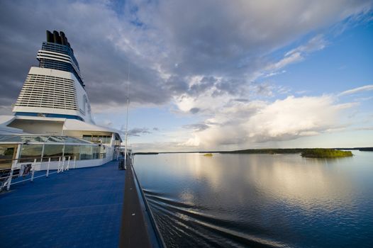 Onboard cruise ship taken on Baltic sea